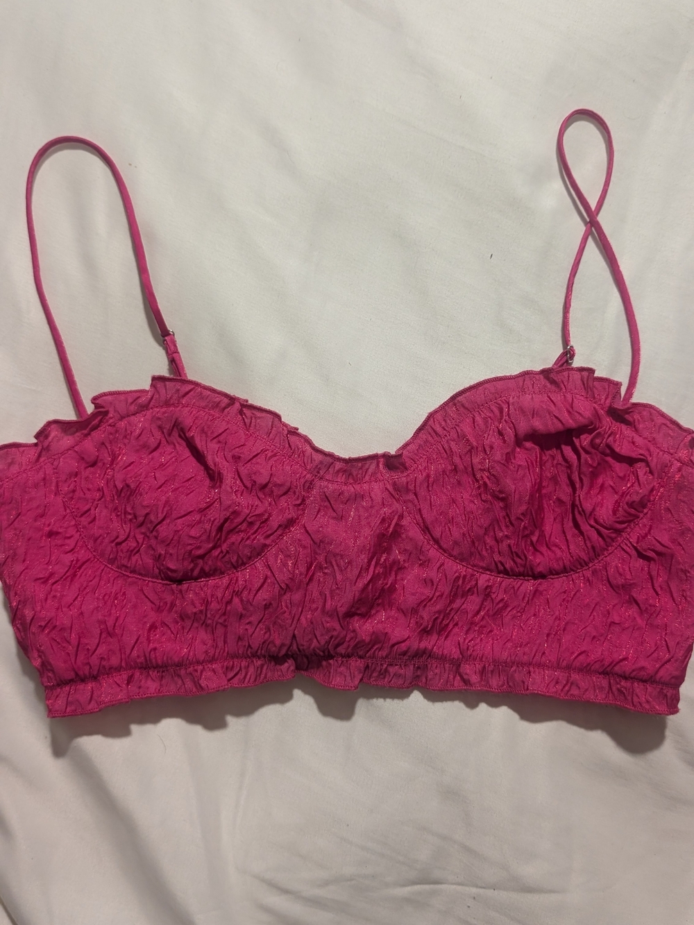 Zara Fuchsia Textured Bralette